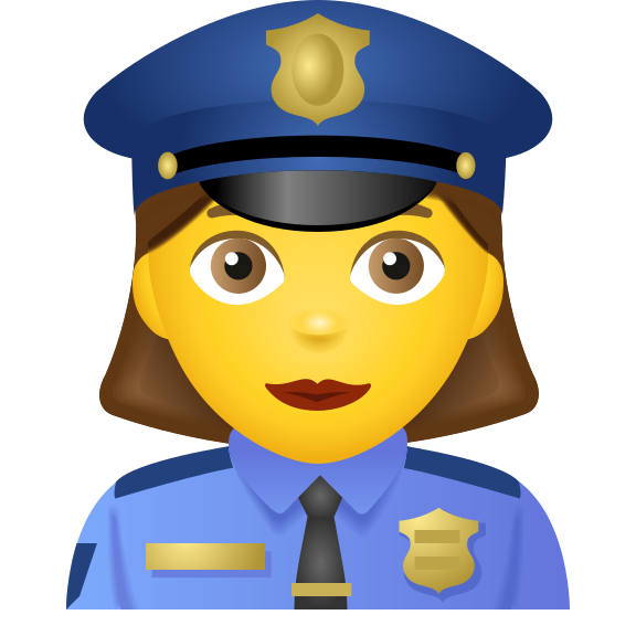 Woman Police Officer icon in Emoji Style
