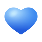 Blue Heart icon in Emoji Style