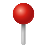 Round Pushpin icon in Emoji Style