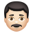 Man With Mustache Light Skin Tone icon
