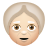 Old Woman Light Skin Tone icon