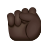 Raised Fist Dark Skin Tone icon