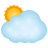 Sun Behind Large Cloud icon
