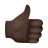 Thumbs Up Dark Skin Tone icon