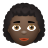 Woman Curly Hair Dark Skin Tone icon