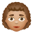 Woman Curly Hair Medium Skin Tone icon