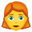 Женщина с рыжими волосами icon