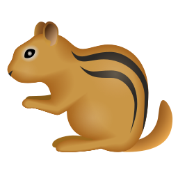 絵文字 スタイルでの Chipmunk のアイコン