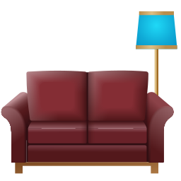 Couch And Lamp icon in Emoji Style