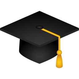 Graduation Cap icon in Emoji Style