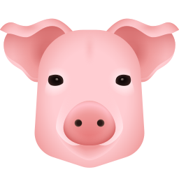 絵文字 スタイルでの Pig Face のアイコン