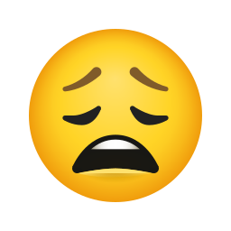 絵文字 スタイルでの Weary Face のアイコン