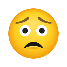 Ícone de Worried Face no estilo Emoji