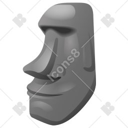 Moai emoji icon in PNG, SVG