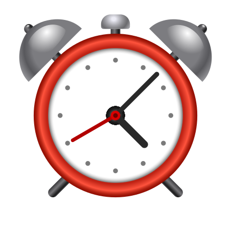 絵文字 スタイルでの Alarm Clock のアイコン