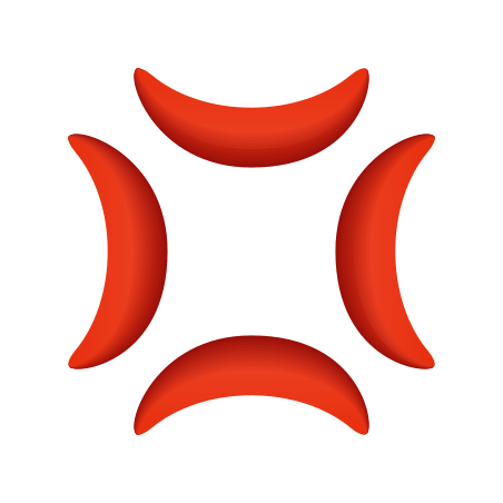 絵文字 スタイルでの Anger Symbol のアイコン