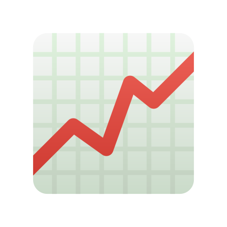 Chart Increasing icon in Emoji Style