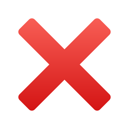 Cross Mark icon in Emoji Style