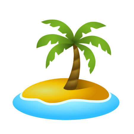 絵文字 スタイルでの Desert Island のアイコン 絵文字 スタイルでの Desert Island のアイコン