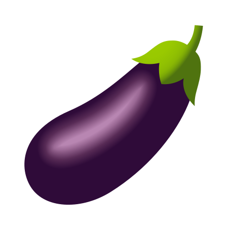 Eggplant icon in Emoji Style.