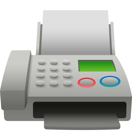 絵文字 スタイルでの Fax Machine のアイコン