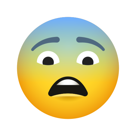 Fearful Face icon in Emoji Style