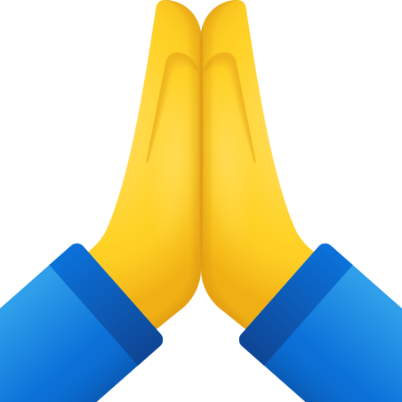 Folded Hands Emoji icon in Emoji Style