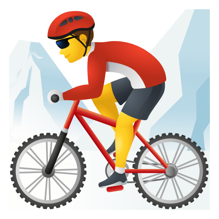 絵文字 スタイルでの Man Mountain Biking のアイコン 絵文字 スタイルでの Man Mountain Biking のアイコン
