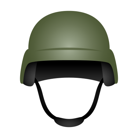 Military Helmet icon in Emoji Style