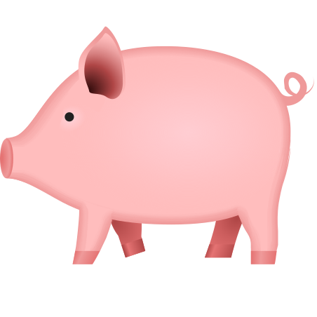 絵文字 スタイルでの Pig のアイコン