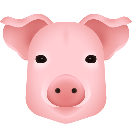 絵文字 スタイルでの Pig Face のアイコン