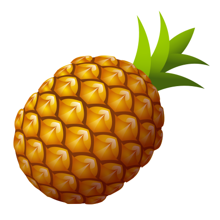 Pineapple Icon In Emoji Style