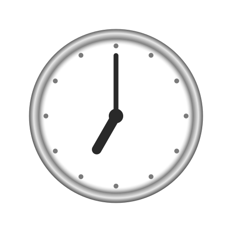 Seven O Clock Icon In Emoji Style