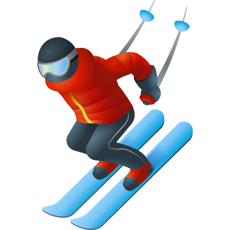 Skier Emoji icon in Emoji Style