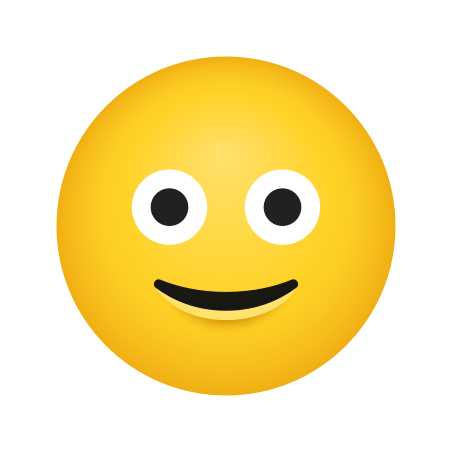 絵文字 スタイルでの Slightly Smiling Face のアイコン