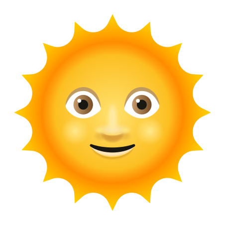 Sun With Face icon in Emoji Style