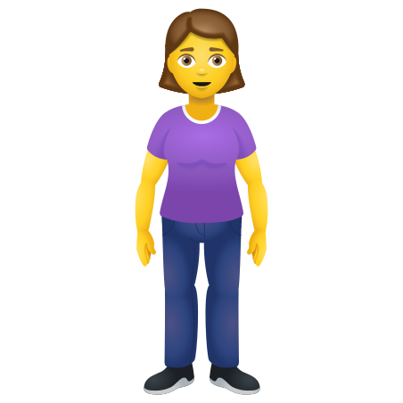 pic Woman Standing Still Emoji woman standing icon free download