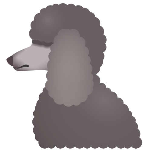 Poodle icon in Emoji Style