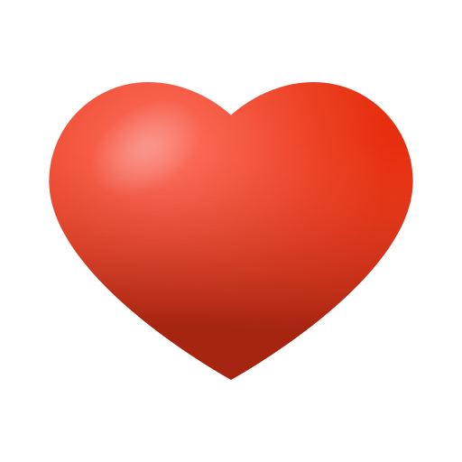Red Heart icon in Emoji Style