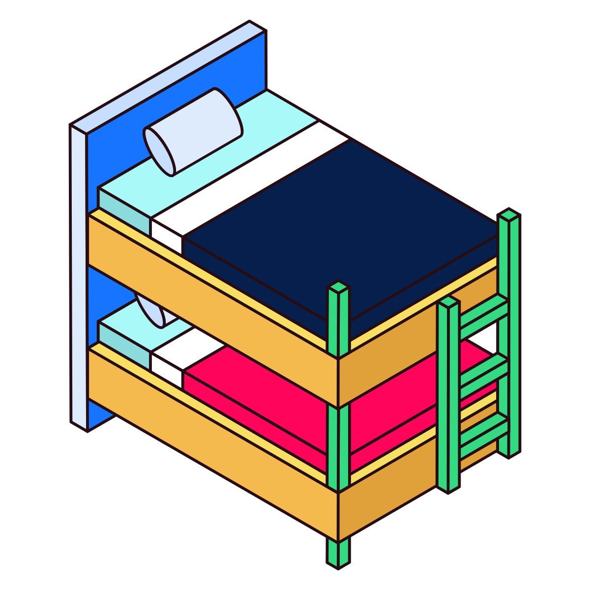 double decker bed icon