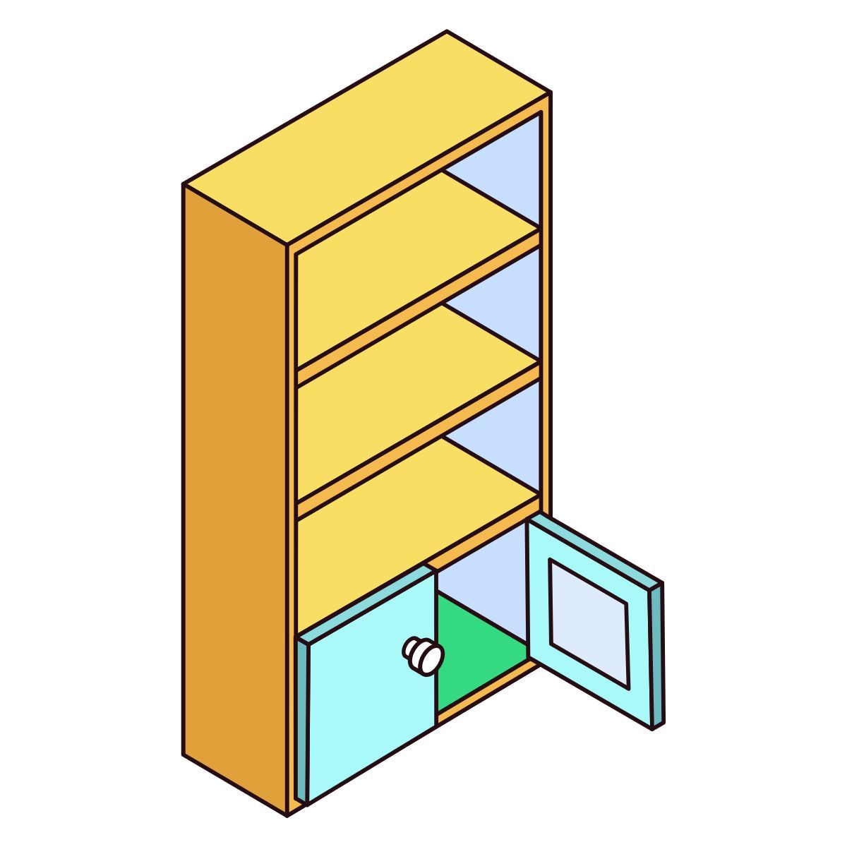 library bookcase icon
