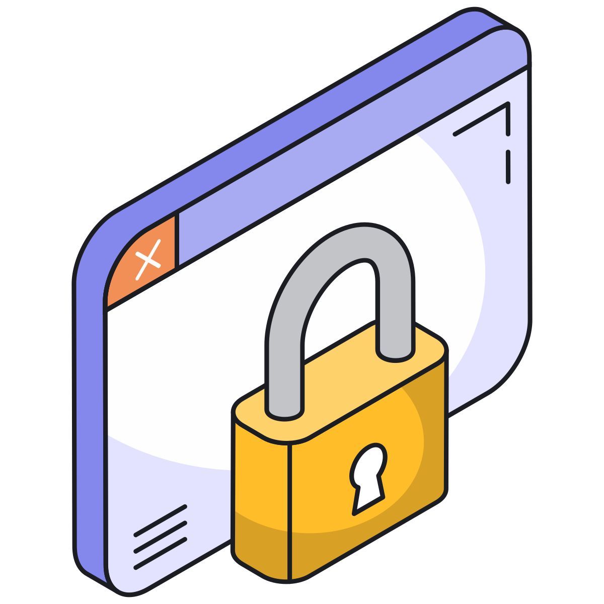 web lock icon