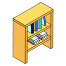external Book-Rack-furniter-3d-design-circle icon