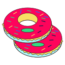 external Donuts-food-and-drink-3d-design-circle icon