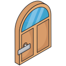 external Door-tools-and-construction-3d-design-circle icon