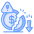 external bankrupt-currency-aficons-studio-blue-aficons-studio icon