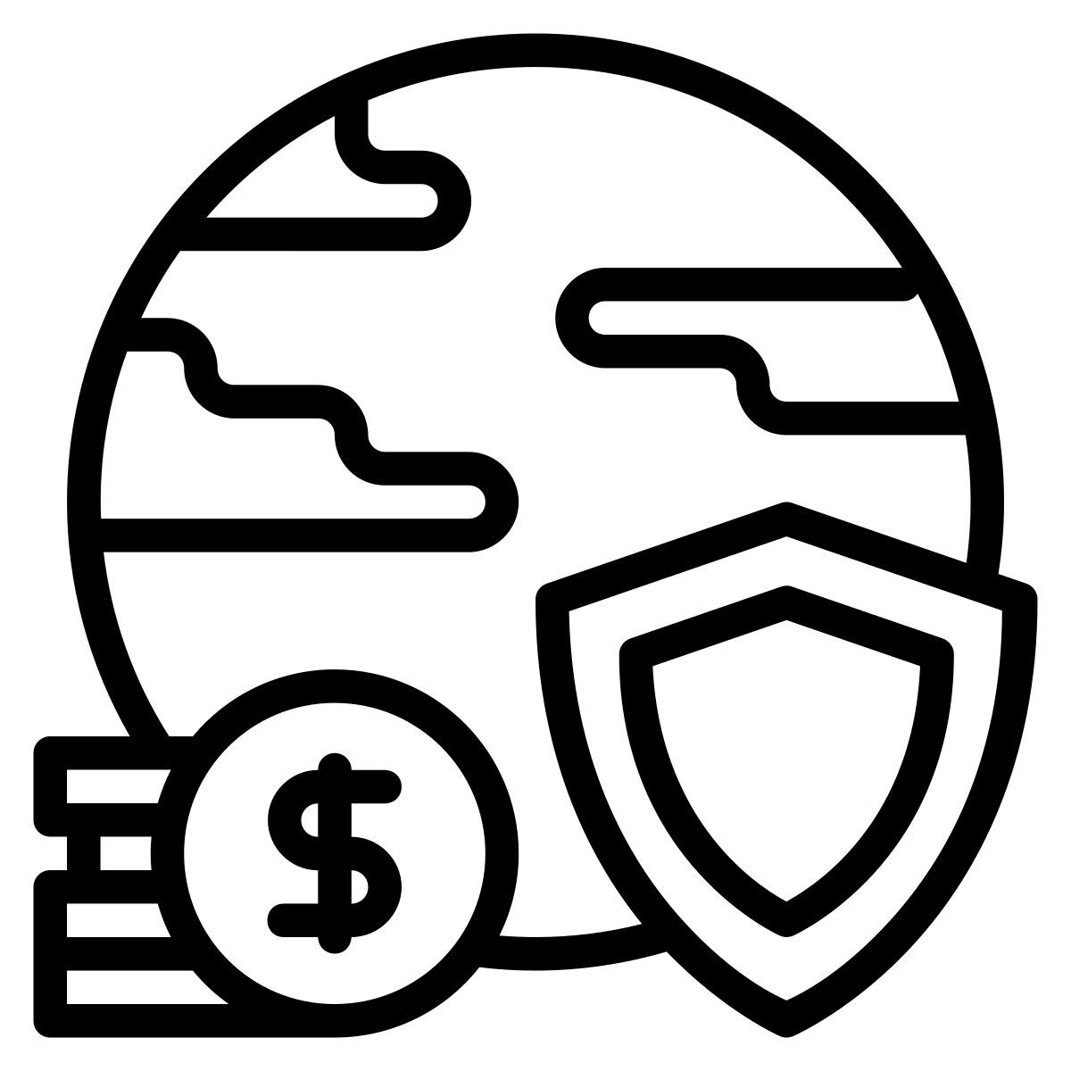 global economy protection icon
