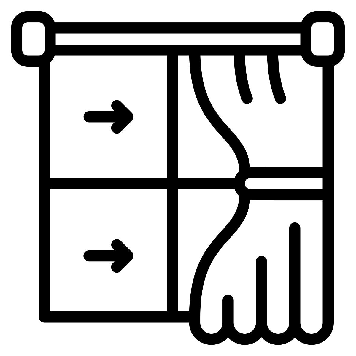smart curtain icon
