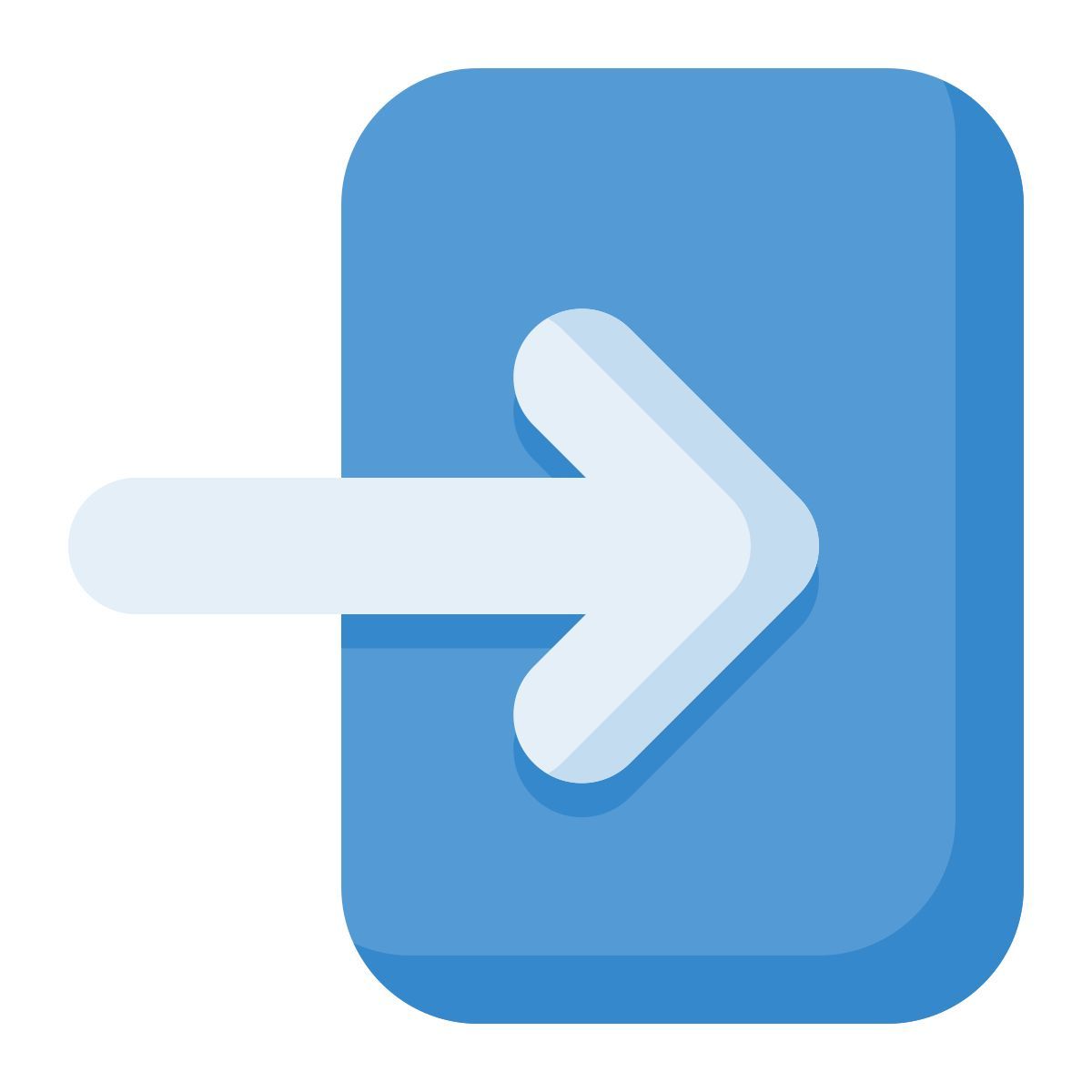 anmelden abgerundet rechts icon