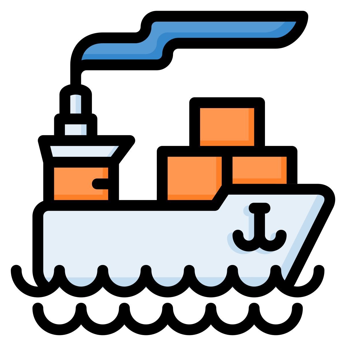 cargo boat icon